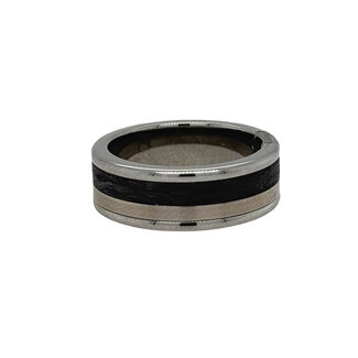 Gray tungsten carbon fiber contemporary band