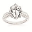 Diamond (0.28 ctw) halo setting w/ CZ ctr 14k white gold 5.1 gr