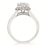 Diamond (0.28 ctw) halo setting w/ CZ ctr 14k white gold 5.1 gr