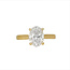 LAB GROWN Diamond (2 ct) oval solitaire H/SI2 14k yellow gold 3.7 gr