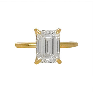 Lg 2.03 emerald cut hidden halo  H SI2