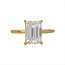LAB GROWN Diamond (2.03 ct) emerald cut solitaire H/SI2 14k yellow gold 2.9 gr