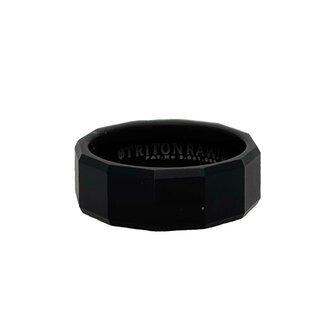 Tungsten black beveled edge, size 10