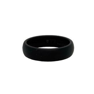 Tungsten black round edge band, size 10