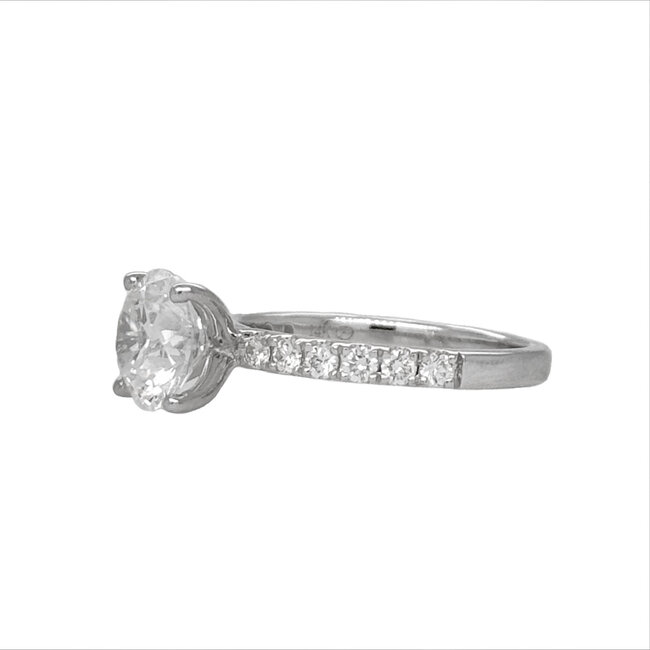Diamond (0.38 ctw) bridal setting for 2 ct no ctr H/SI2 14k white gold