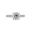 LAB GROWN Diamond (2.03 ct)& natural diamond (0.38 ctw) H/SI2 ring 14k white gold