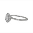 Lab-Created 1 Ctw. Diamond Engagement Ring with a 3/4 Ct. Oval Center in 14K Gold