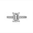 3/8Ctw. Diamond Mounting With 2Ct. Lab Grown Emerald Cut Center Diamond In 14K Gold