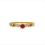 Ruby (3mm) & diamond (0.06ctw) ring, 14k rose gold