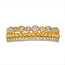 Diamond (0.44 ctw) 3 row band 14k yellow gold 3.7 gr