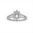 Diamond (0.51ctw) oval halo bridal setting, 14k white gold 2.6 gr