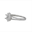 Diamond (0.51ctw) oval halo bridal setting, 14k white gold 2.6 gr