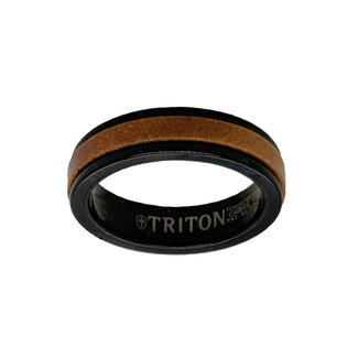 Black tungsten / wood center band