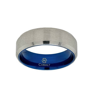 7mm cobalt bevel satin finish w/ blue anodized sleeve sz 10