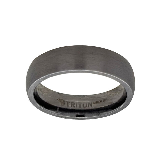 Tantalum brush finish flat edge band