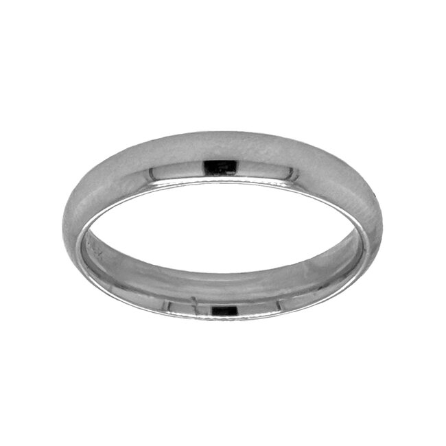 4mm 14k white gold comfort fit band size 10  6.12 gr