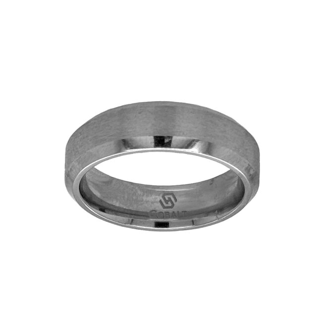 8mm cobalt bevel satin finish center & high polish edges sz 11.5
