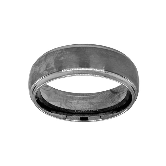 8mm tungsten dome step edge hammer finish sz 11.5