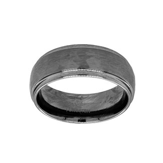 8mm tungsten dome step edge hammer finish sz 9