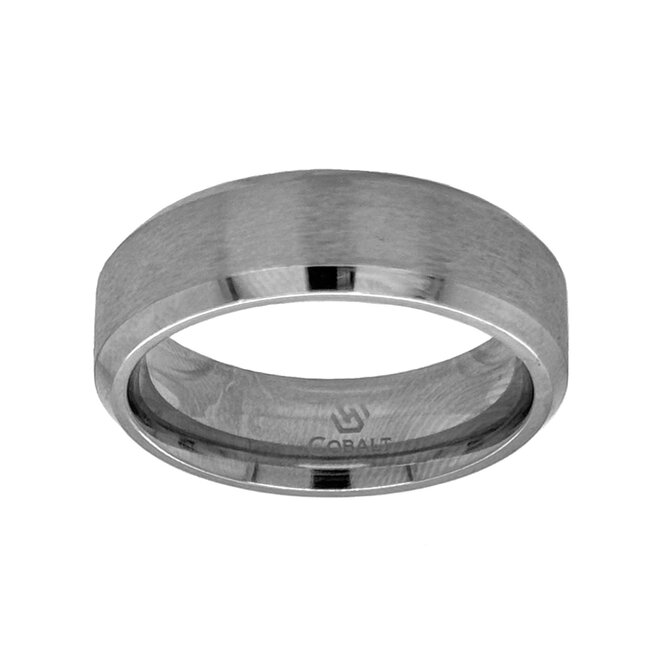 7mm cobalt bevel satin finish center & high polish edges sz 10.5