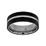 8mm cobalt flat high polish finish center w/ carbon fiber overlays sz 10.5