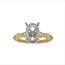 LAB GROWN Diamond (5/8 ctw) setting w/o 3ct oval ctr 14k yellow gold