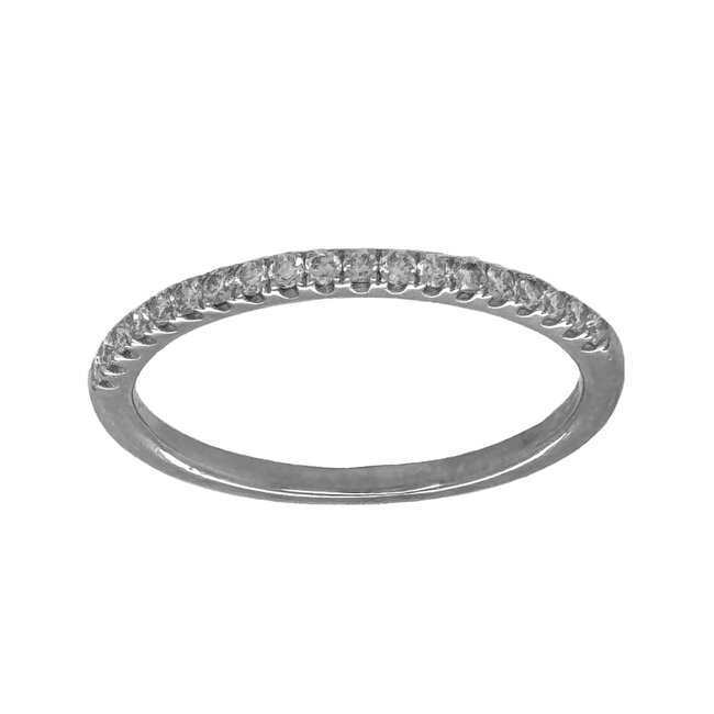 LAB GROWN Diamond (0.20 ctw) prong set band 14k white gold