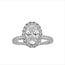 Lab-Created 1 Ctw. Diamond Engagement Ring with a 3/4 Ct. Oval Center in 14K Gold