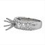 Diamond (1.55ctw) 3 row bridal setting,14k white gold 6.1 gr