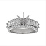 Diamond (1.55ctw) 3 row bridal setting,14k white gold 6.1 gr