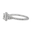 Diamond (0.31ctr, 0.79 ctw) emerald cut bridal setting, 14k white gold 3.1 gr