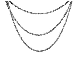 Sterling silver adjustable wheat chain 22"