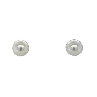 AAAA quality 5-5.5 mm freshwater cultured pearl studs 14k white gold