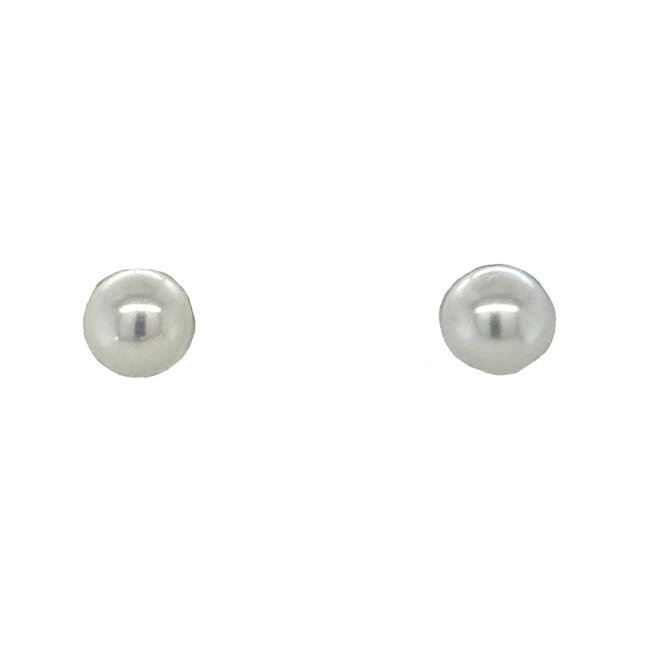 AAAA quality 5-5.5 mm freshwater cultured pearl studs 14k white gold