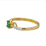 Emerald (0.35 ct) & diamond (0.06 ctw) ring 18k yellow gold 1.6 gr