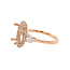 Diamond (0.75 ctw) setting for 3 ct oval no ctr 14k yellow gold 5.1 gr