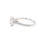 LAB GROWN Diamond (3 ct ctr/3.33 ctw) bridal ring 14k white gold 3.9 gr CVD