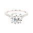 LAB GROWN Diamond (3 ct ctr/3.33 ctw) bridal ring 14k white gold 3.9 gr CVD