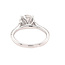 LAB GROWN Diamond (3 ct ctr/3.33 ctw) bridal ring 14k white gold 3.9 gr CVD