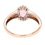 Pink Sapphire (0.95 ct) & diamond (0.18 ctw) oval halo ring 14k yellow gold 2.5 gr