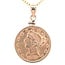 1905  Five dollar gold coin pendant  21.5mm 8.3 gr