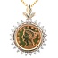 1873 2.5 dollar gold coin pendant w/diamond (0.75 ctw) bezel 17.75 mm 4.2 gr