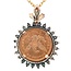 1873 2.5 dollar gold coin pendant w/diamond (0.75 ctw) bezel 17.75 mm 4.2 gr