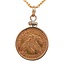 1907 2.5 dollar gold coin pendant 17.75 mm 4.2 gr