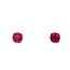 Ruby (1.25 ctw) 5mm round stud earrings sterling silver
