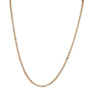 18" adjustable round link cable chain 18k yellow gold 1.8 gr