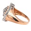 Diamond (1ctw) cluster fashion ring 10k white & yellow gold 7.4gr