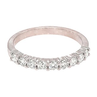 LAB GROWN Diamond (0.50 ctw) 11 stone band 14k white gold 2.5 gr