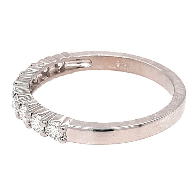 LAB GROWN Diamond (0.20 ctw) 11 stone band 14k white gold 1.2 gr