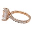 LAB GROWN Diamond (1.0 ctw) bridal ring emerald cut CZ center 14k yellow gold 6.2 gr